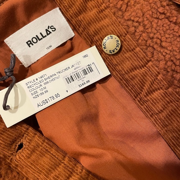 Rolla’s Chestnut Sherpa Trucker Jacket - Picture 5 of 5